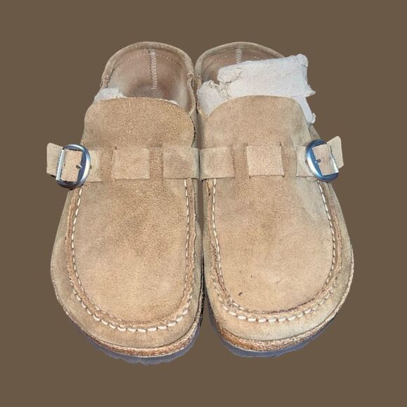 Birkenstock Buckley Tea Suede Leather Clog Size 39 US 8 8.5 - Picture 2 of 5